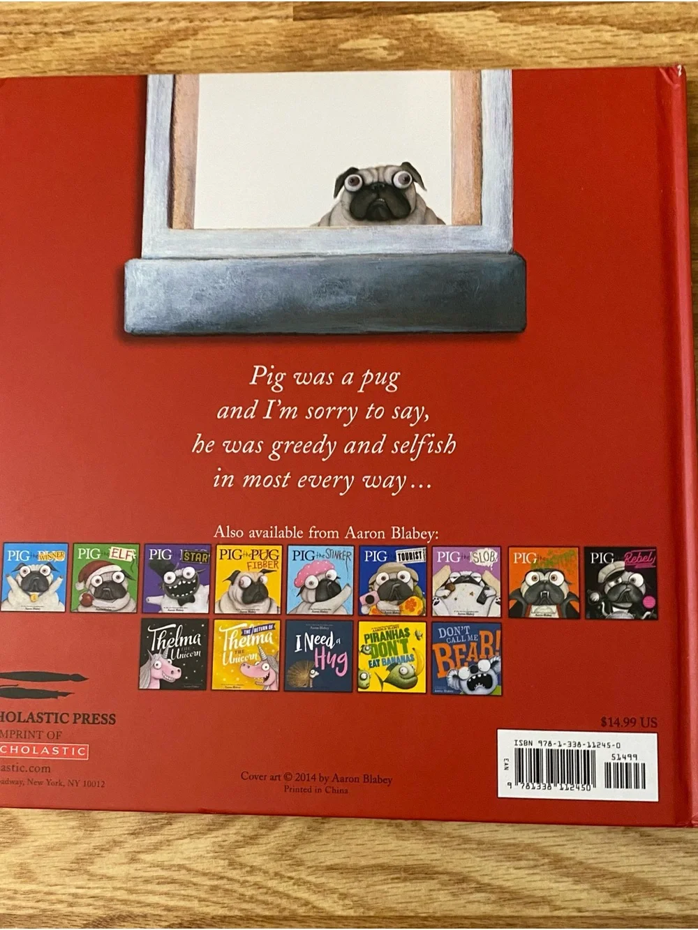 Pig the Pug Hardcover Kids Book - Red